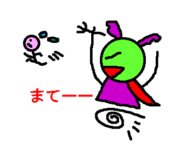 Is it an angel and the devil? sticker #2155425