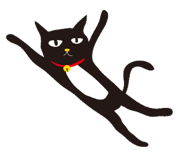 black cat Sankurou sticker #2156073