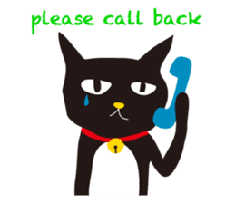 black cat Sankurou sticker #2156079
