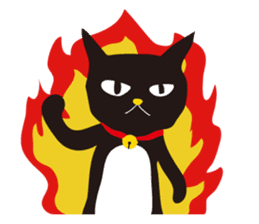 black cat Sankurou sticker #2156082