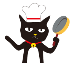black cat Sankurou sticker #2156085
