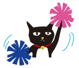 black cat Sankurou sticker #2156087