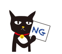 black cat Sankurou sticker #2156091