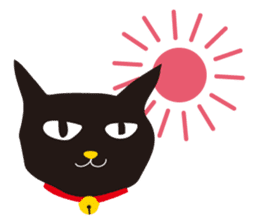 black cat Sankurou sticker #2156092