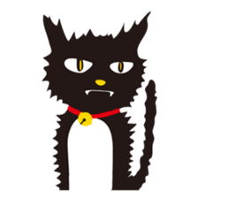 black cat Sankurou sticker #2156096