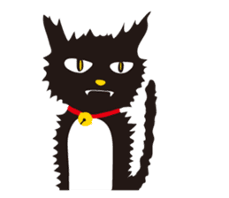 black cat Sankurou sticker #2156096