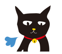 black cat Sankurou sticker #2156098