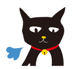 black cat Sankurou sticker #2156098