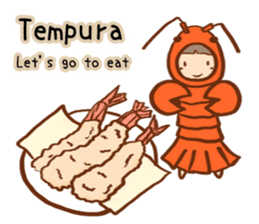Let's go to eat. Sushi,tempura,ramen... sticker #2157232