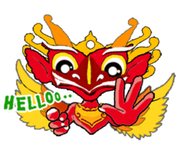 Balinese God's Bird Garuda (Red Ver.) sticker #2158512