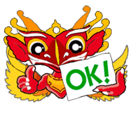 Balinese God's Bird Garuda (Red Ver.) sticker #2158517