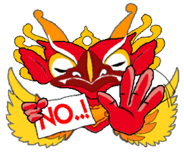 Balinese God's Bird Garuda (Red Ver.) sticker #2158518