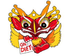 Balinese God's Bird Garuda (Red Ver.) sticker #2158519