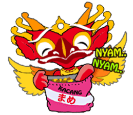 Balinese God's Bird Garuda (Red Ver.) sticker #2158528