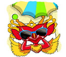 Balinese God's Bird Garuda (Red Ver.) sticker #2158530