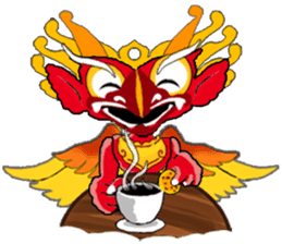 Balinese God's Bird Garuda (Red Ver.) sticker #2158532