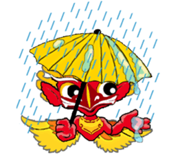 Balinese God's Bird Garuda (Red Ver.) sticker #2158534