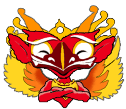 Balinese God's Bird Garuda (Red Ver.) sticker #2158539