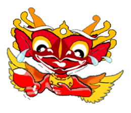 Balinese God's Bird Garuda (Red Ver.) sticker #2158542