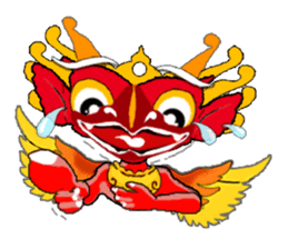 Balinese God's Bird Garuda (Red Ver.) sticker #2158542