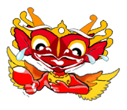 Balinese God's Bird Garuda (Red Ver.) sticker #2158542