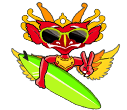 Balinese God's Bird Garuda (Red Ver.) sticker #2158543