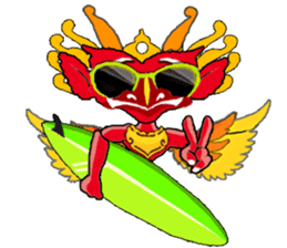 Balinese God's Bird Garuda (Red Ver.) sticker #2158543