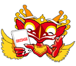 Balinese God's Bird Garuda (Red Ver.) sticker #2158548