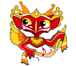 Balinese God's Bird Garuda (Red Ver.) sticker #2158550