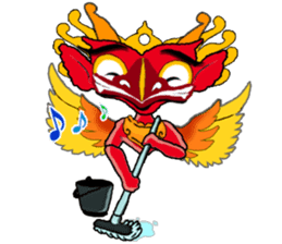 Balinese God's Bird Garuda (Red Ver.) sticker #2158551
