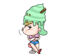 miss ice cream sticker #2159052