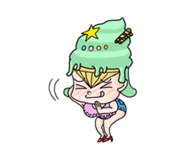 miss ice cream sticker #2159053