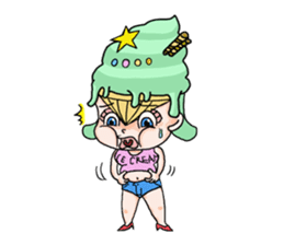 miss ice cream sticker #2159067