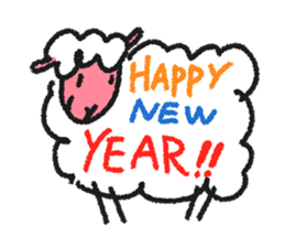Sheep of New Year's Day for sticker #2159075