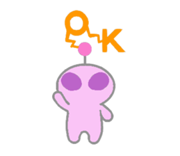 ET~little pink man~ sticker #2160087