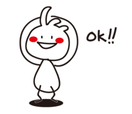 White Kokopelli sticker #2160743