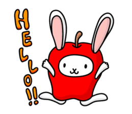 Strawberry Dog & Apple Rabbit sticker #2161556