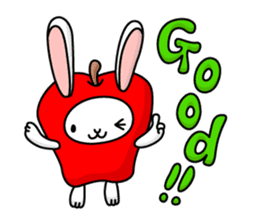 Strawberry Dog & Apple Rabbit sticker #2161558