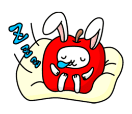 Strawberry Dog & Apple Rabbit sticker #2161561