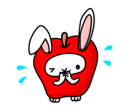 Strawberry Dog & Apple Rabbit sticker #2161562
