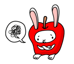 Strawberry Dog & Apple Rabbit sticker #2161563