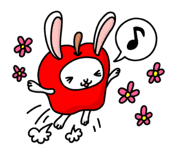 Strawberry Dog & Apple Rabbit sticker #2161570