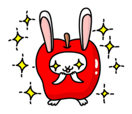 Strawberry Dog & Apple Rabbit sticker #2161571