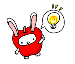 Strawberry Dog & Apple Rabbit sticker #2161573