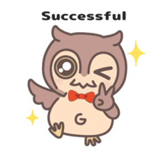 Happiness owl sticker #2161964