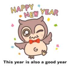 Happiness owl sticker #2161970