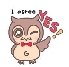 Happiness owl sticker #2161980