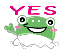 Ice cream frog sticker #2162794