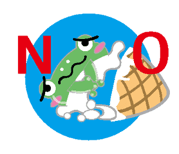 Ice cream frog sticker #2162795