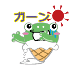 Ice cream frog sticker #2162801